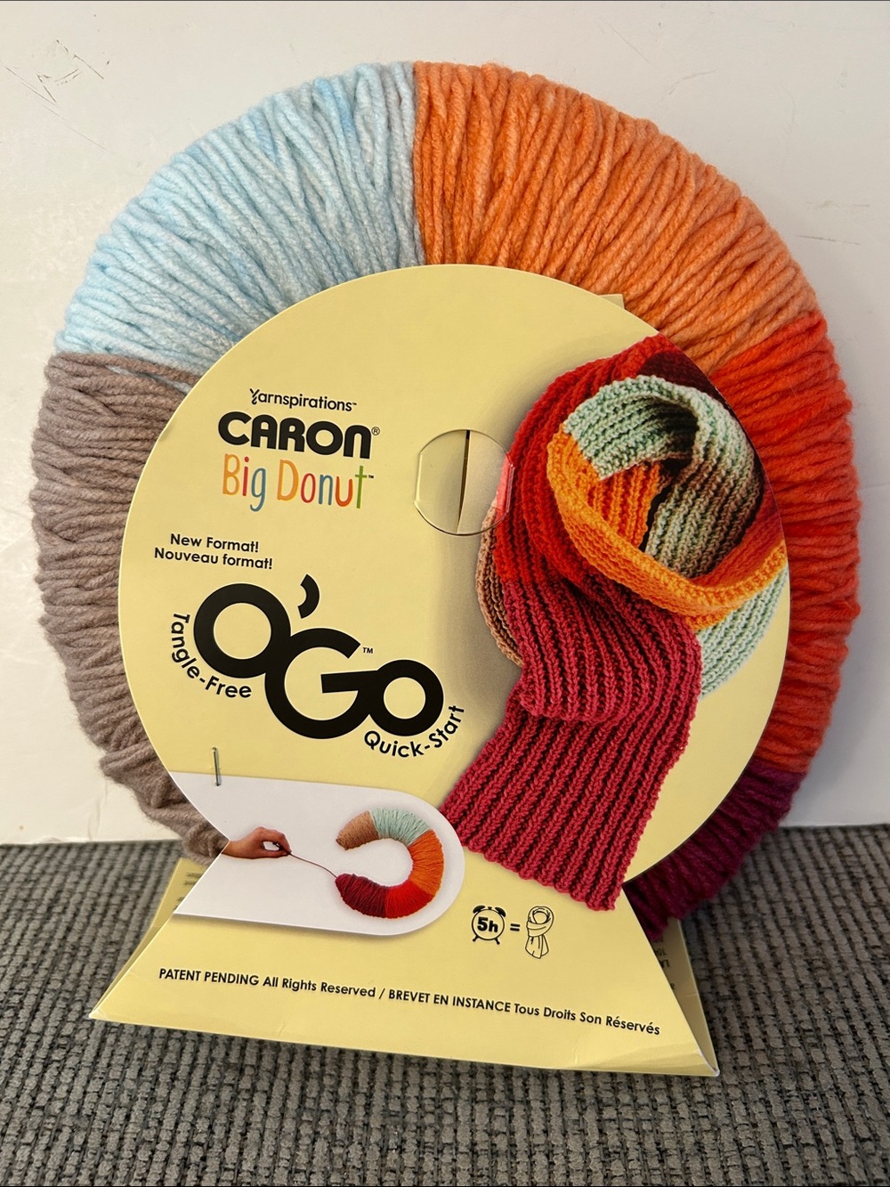 Yarnspirations Caron Big Donut yarn NEW Spiced ginger O’Go tangle free